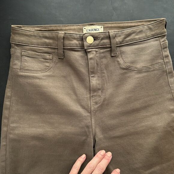 L'AGENCE Margot Size‎ 27 Skinny High Rise Chestnut Coated minimalist classic - Picture 1 of 12